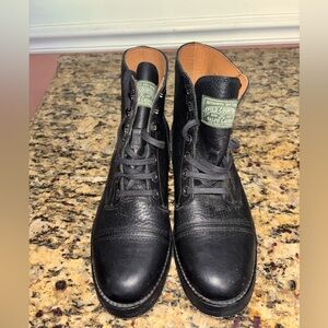 Ralph Lauren Black Leather Men's Lace-Up Boots